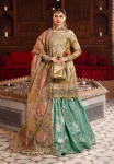 Maria.B Unstitched MBROIDERED -Salmon and Leaf Green-BD-2503