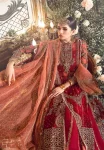 Maria.B Unstitched MBROIDERED | Maroon BD-2708