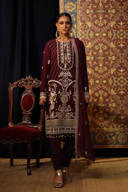 Nora Vol. 2: 3pc Unstitched Luxury Collection-08