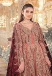 Maria.B Unstitched MBROIDERED | Salmon Pink BD-2701