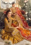 Maria.B Unstitched MBROIDERED | Mustard BD-2707