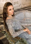Maria.B Unstitched MBROIDERED | Ice Blue BD-2702