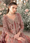 Maria.B Unstitched MBROIDERED | Salmon Pink BD-2701