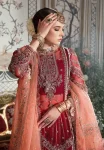 Maria.B Unstitched MBROIDERED | Maroon BD-2708