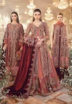 Maria.B Unstitched MBROIDERED | Salmon Pink BD-2701
