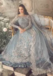Maria.B Unstitched MBROIDERED | Ice Blue BD-2702