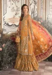 Maria.B Unstitched MBROIDERED | Mustard BD-2707