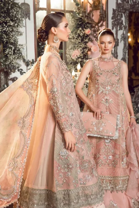 Maria.B Unstitched MBROIDERED | Pastel Pink BD-2706