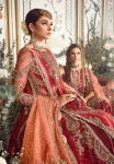 Maria.B Unstitched MBROIDERED | Maroon BD-2708