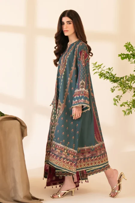 Qalamkar Luxe Silk Unstitched 3pcs-06