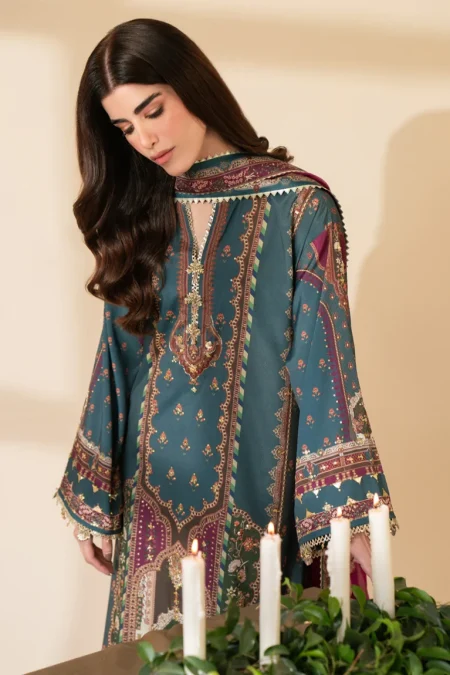 Qalamkar Luxe Silk Unstitched 3pcs-06