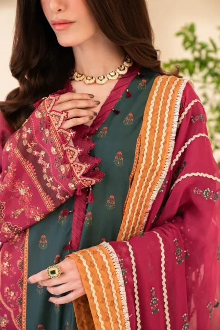 Qalamkar Luxe Silk Unstitched 3pcs-08