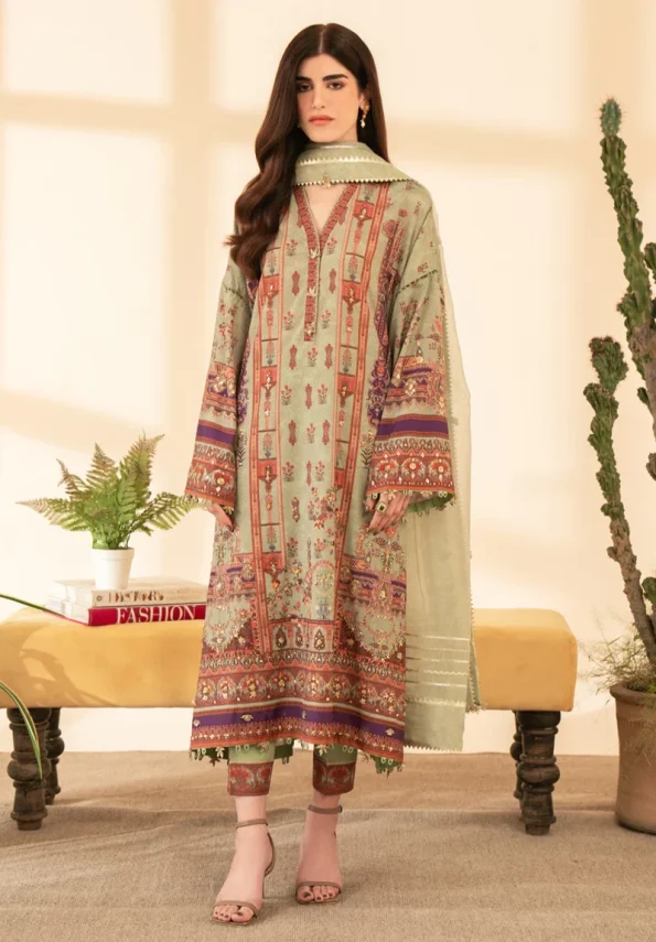 Qalamkar Luxe Silk Unstitched 3pcs-03
