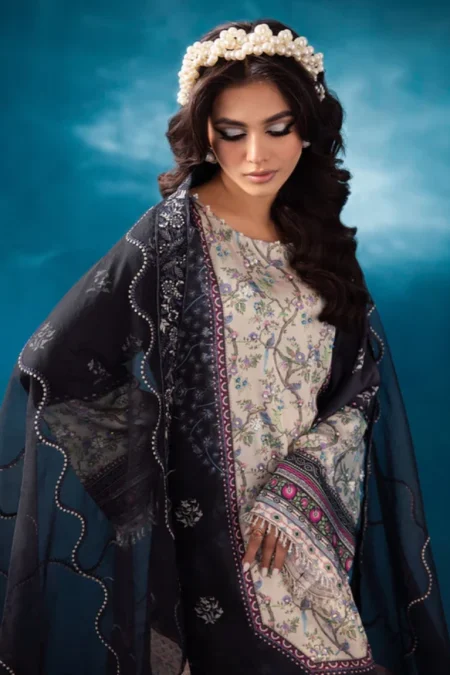 Nureh Secretoria Embroidered Silk Unstitched 3Pcs-04