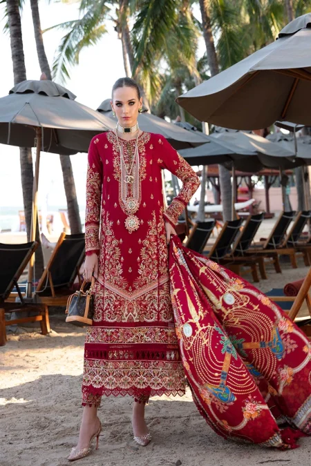 Kanwal Malik-Sareen Luxury Lawn 2024-Rose