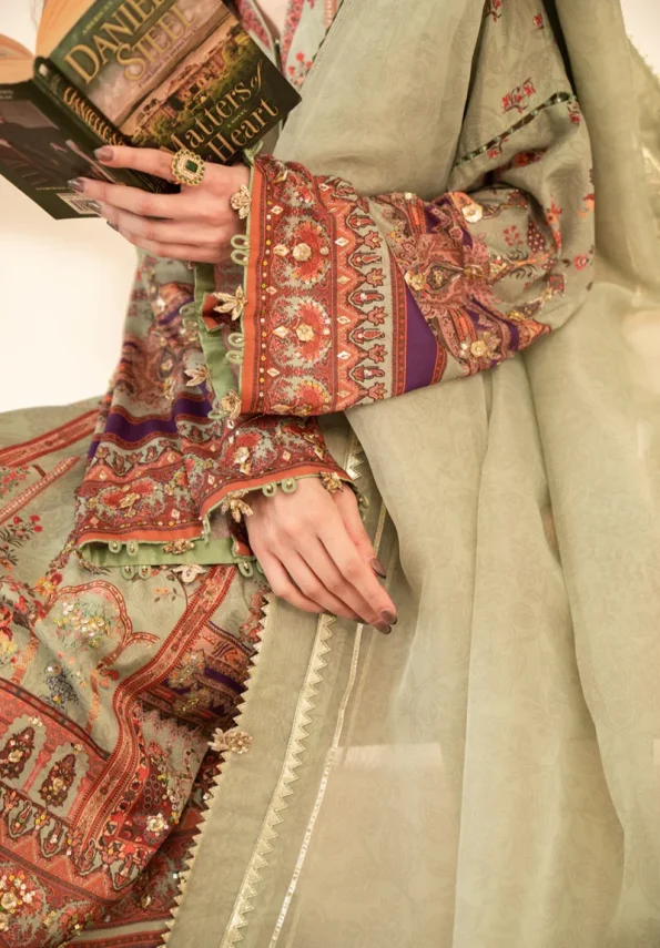 Qalamkar Luxe Silk Unstitched 3pcs-03