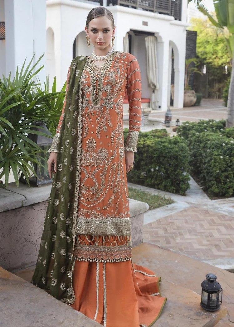 Abbas Jamil Rajpoot Classical Embroidery 4pc-FLORA- What U Wear