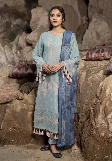 Adans Libas By Hafsa Zia Embroidered Lawn 3pcs