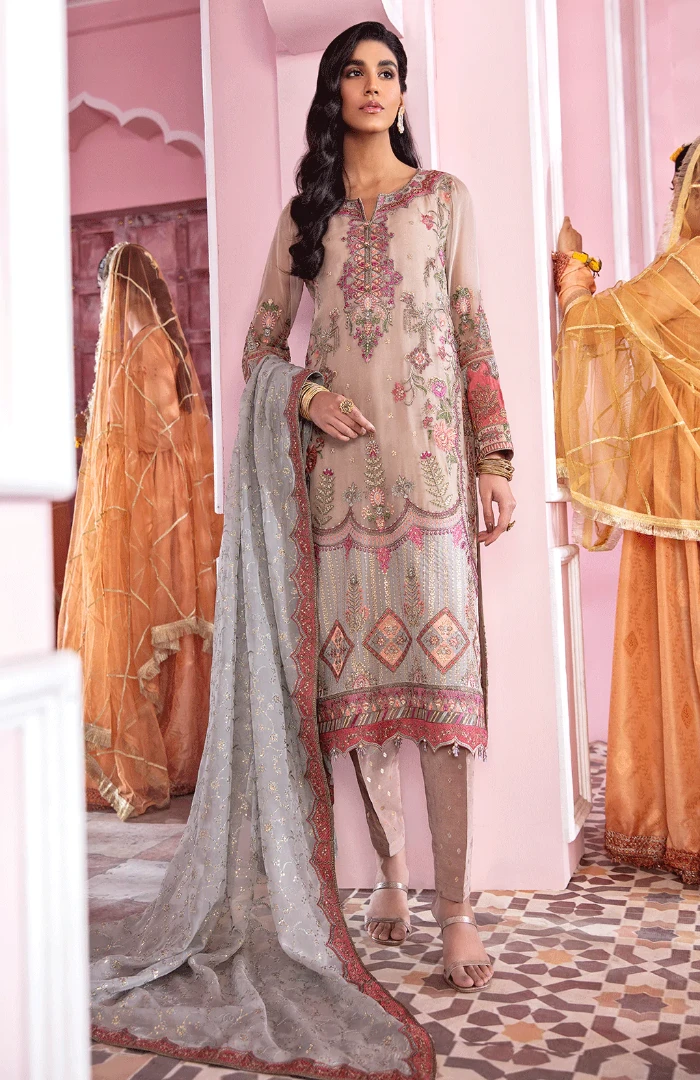 Iznik Banaras Luxury Chiffon 3Pcs- What U Wear