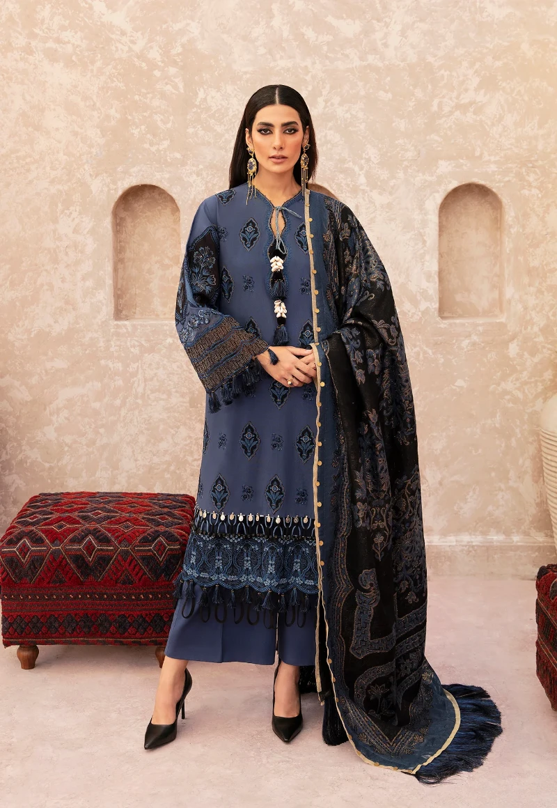 Ethnic Rozana Winter Embroidered Unstitched Suit-01- What U Wear