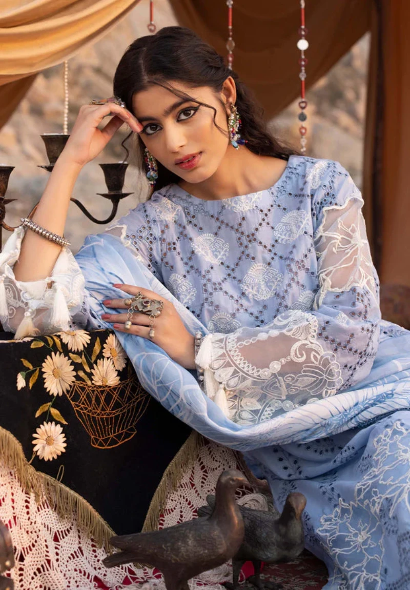 Adans Libas By Hafsa Zia Embroidered Lawn 3pcs