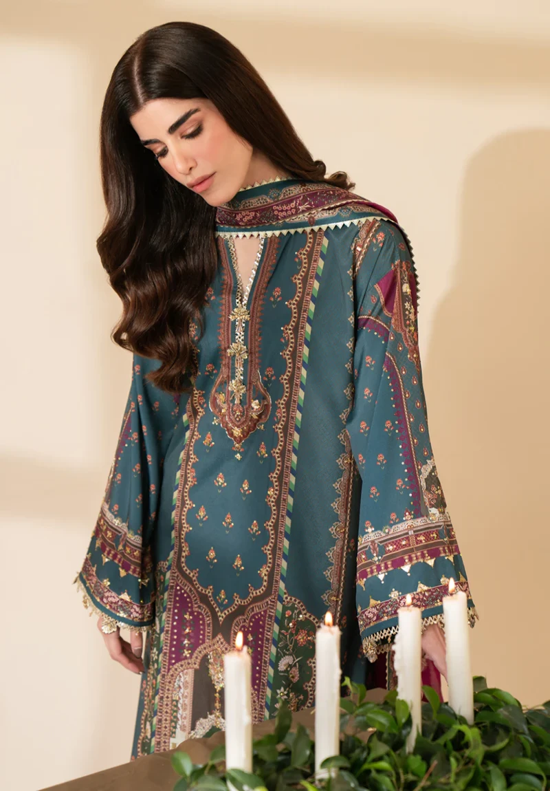 Qalamkar Luxe Silk Unstitched 3pcs-06