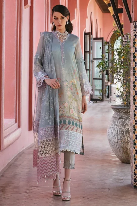 Nureh Maya Swiss Embroidered Lawn 3pcs- What U Wear