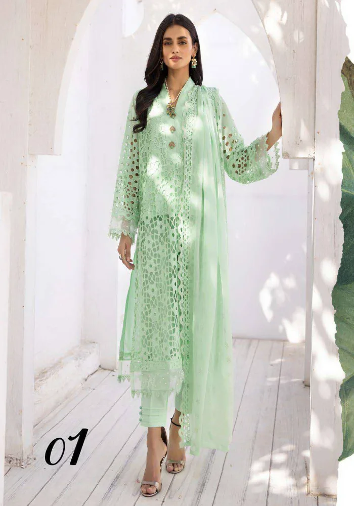 Sophia by Riaz Arts Embroidered Lawn Boring Unstitched 3pcs- What U Wear