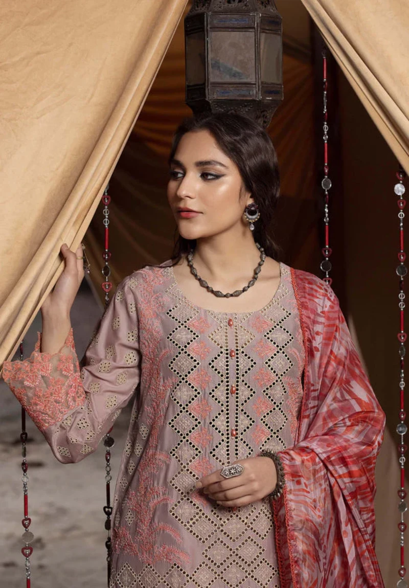 Adans Libas By Hafsa Zia Embroidered Lawn 3pcs