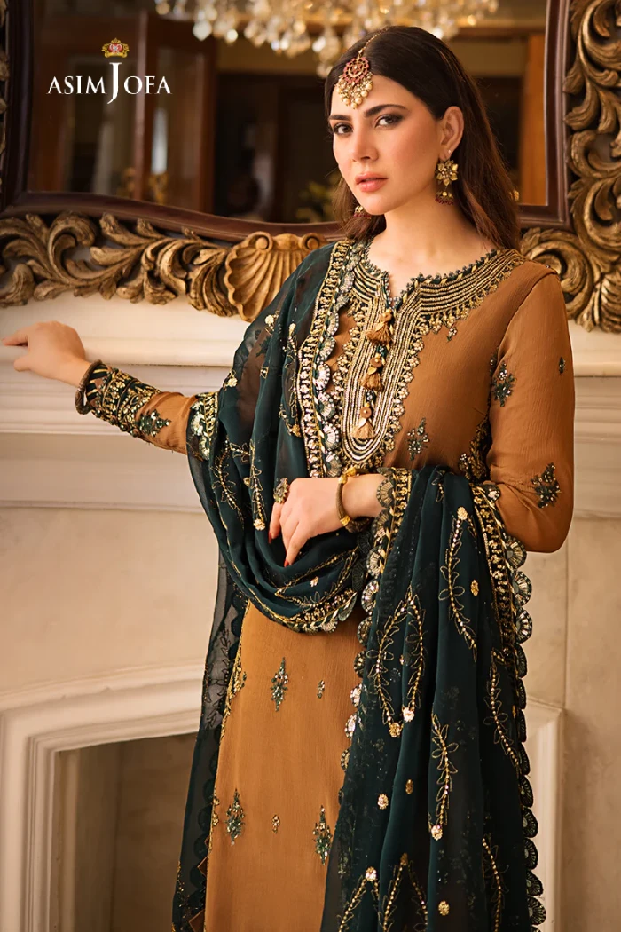 Asim Jofa Luxury Chiffon Sequenced 3pcs- What U Wear