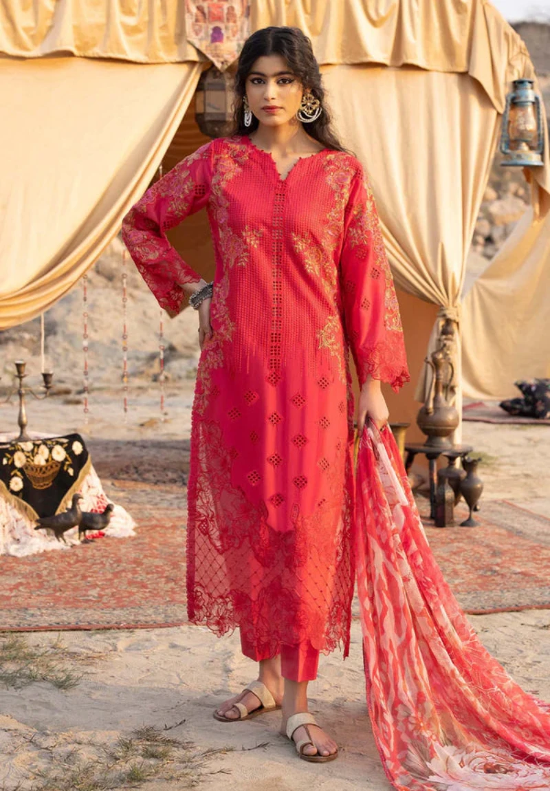 Adans Libas By Hafsa Zia Embroidered Lawn 3pcs