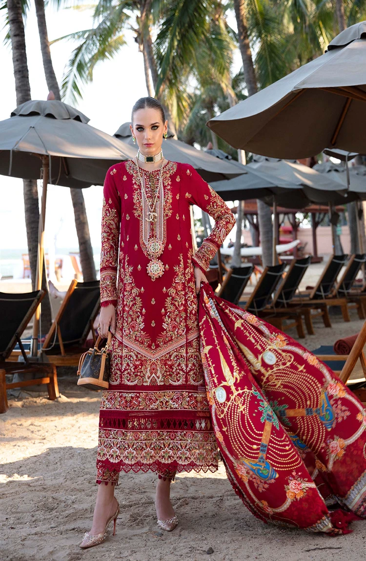 Kanwal Malik-Sareen Luxury Lawn 2024-Rose