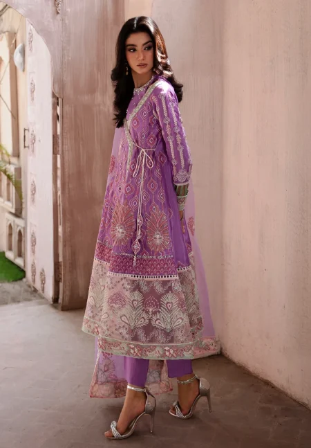 Maria Osama-Rang E Noor Eid Luxury 3pcs-Kanwal -Lilac