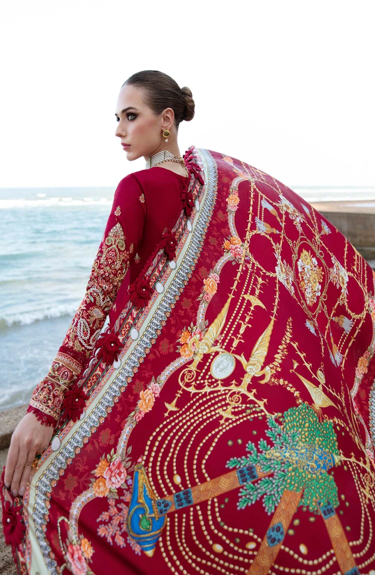 Kanwal Malik-Sareen Luxury Lawn 2024-Rose