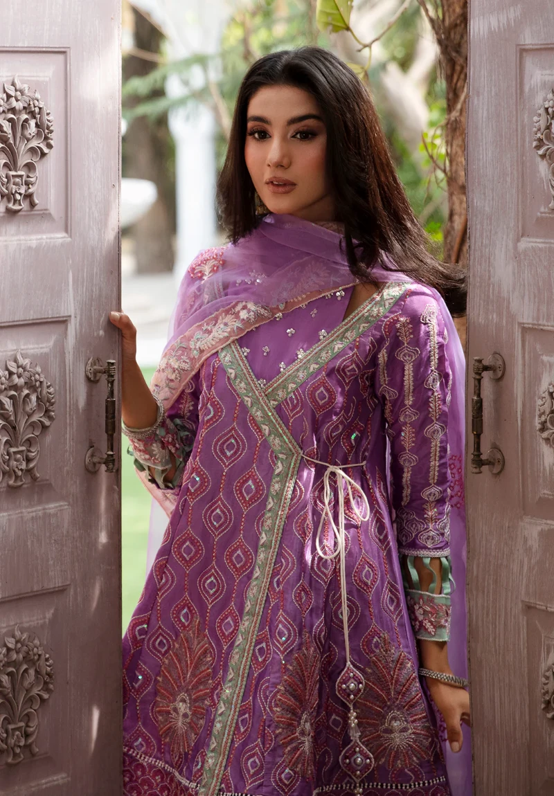 Maria Osama-Rang E Noor Eid Luxury 3pcs-Kanwal -Lilac