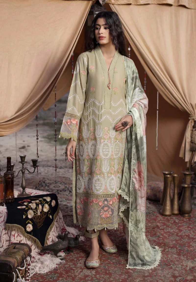 Adans Libas By Hafsa Zia Embroidered Lawn 3pcs