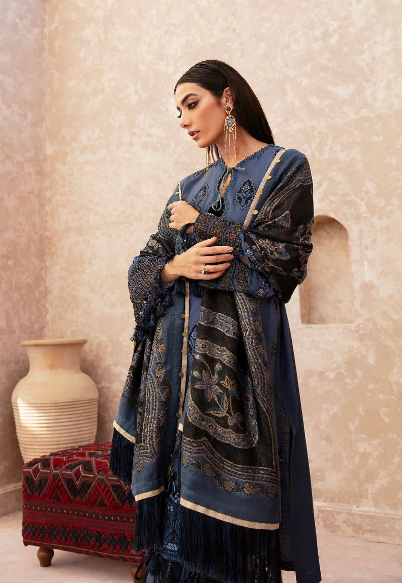 Ethnic Rozana Winter Embroidered Unstitched Suit-01- What U Wear