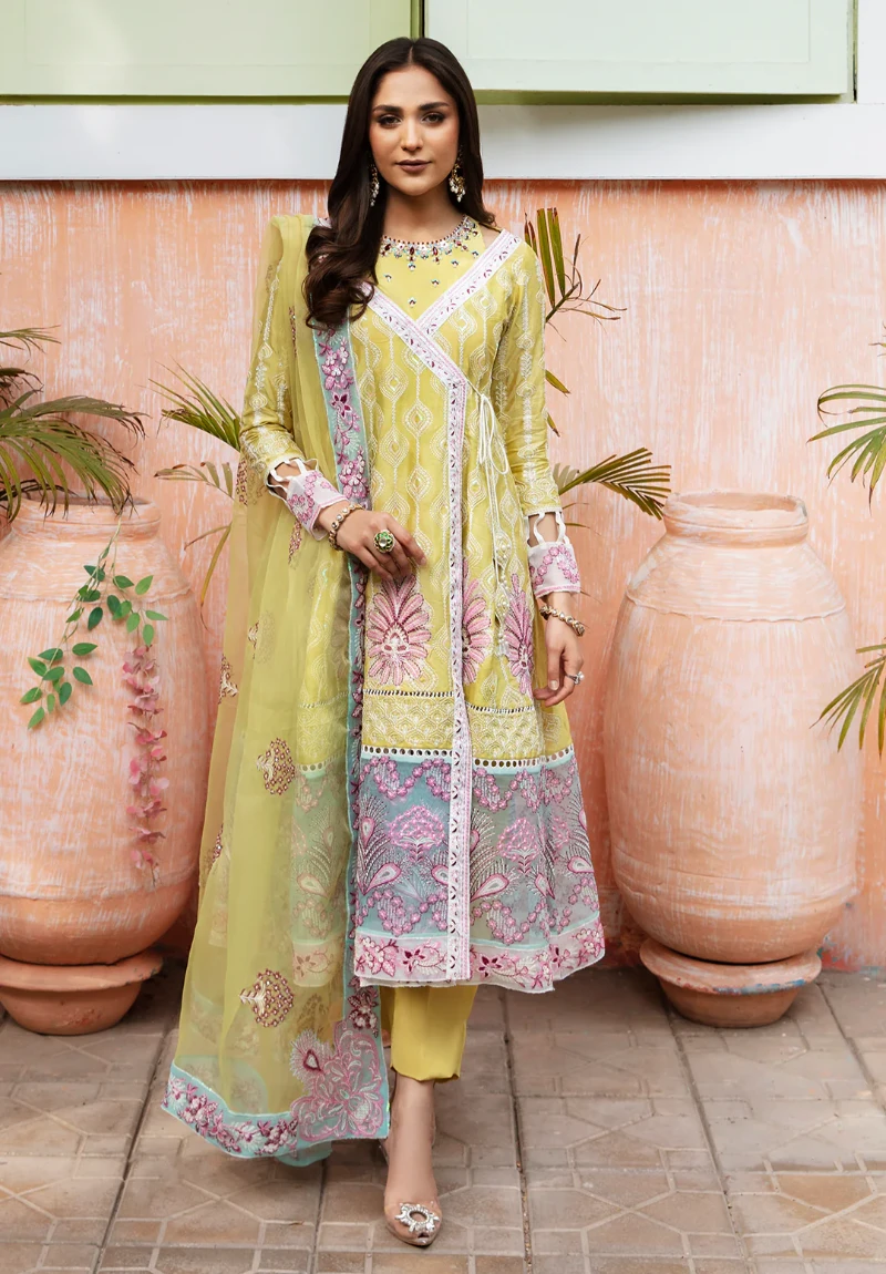 Maria Osama-Rang E Noor Eid Luxury 3pcs-Kanwal -Yellow