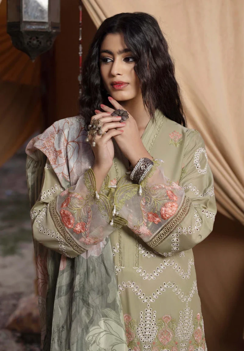 Adans Libas By Hafsa Zia Embroidered Lawn 3pcs