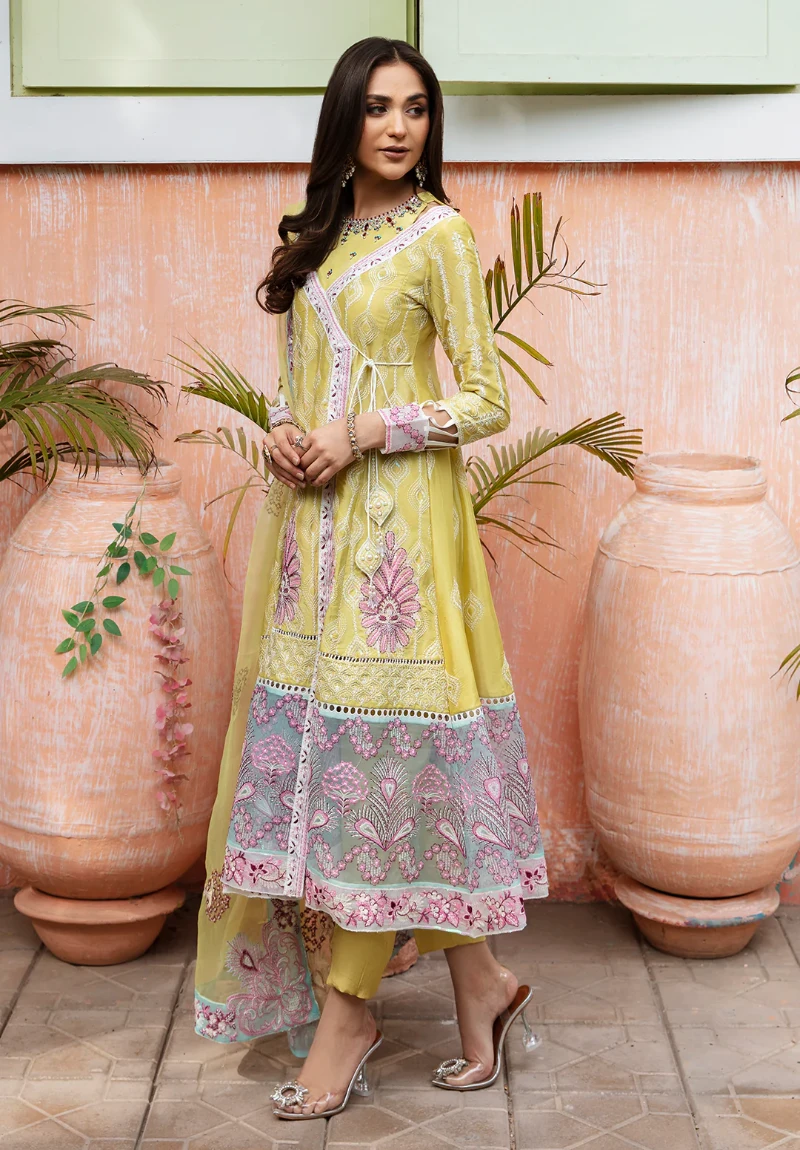 Maria Osama-Rang E Noor Eid Luxury 3pcs-Kanwal -Yellow