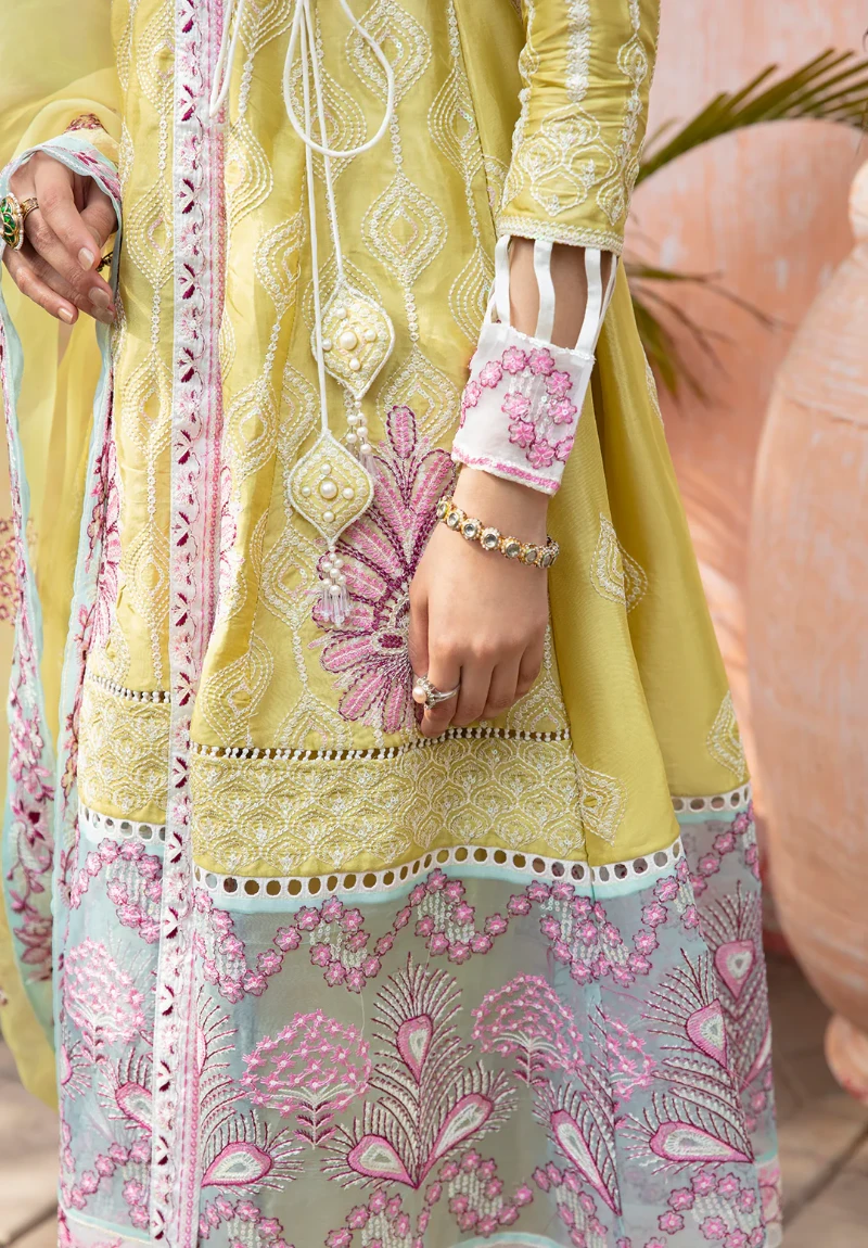 Maria Osama-Rang E Noor Eid Luxury 3pcs-Kanwal -Yellow