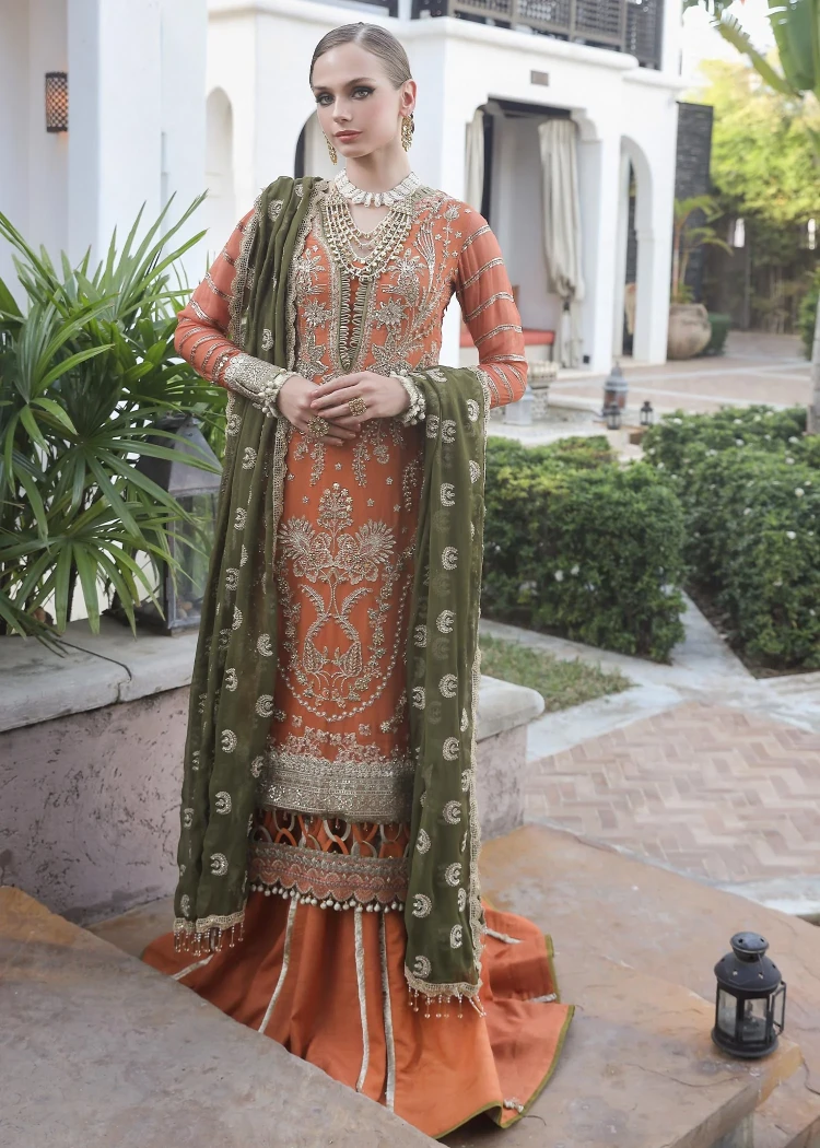 Abbas Jamil Rajpoot Classical Embroidery 4pc-FLORA- What U Wear