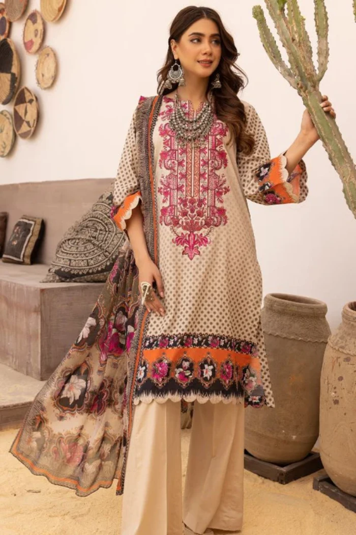 Johra Sahil Embroidered Digital Printed Lawn Unstitched 3pcs- What U Wear