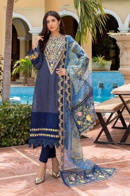 Azure Luxury Lawn Jacquard 3Pcs- What U Wear