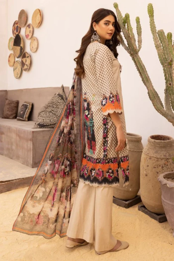 Johra Sahil Embroidered Digital Printed Lawn Unstitched 3pcs- What U Wear