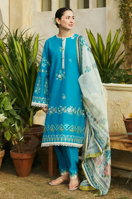 Zara Shahjahan-Coco Lawn Unstitched '24 ZOYA-8B