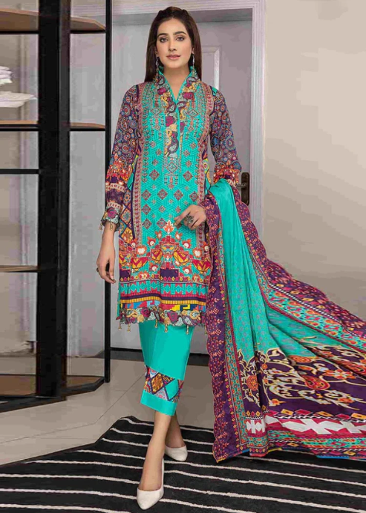 Gulab- Digital Printed Lawn 3pcs by Arham Textile- What U Wear