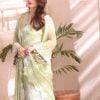 Naushad Imdad Embroidered Chiffon-MIST GREEN