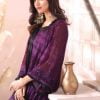 Naushad Imdad Embroidered Chiffon-CRUSHED GRAPE