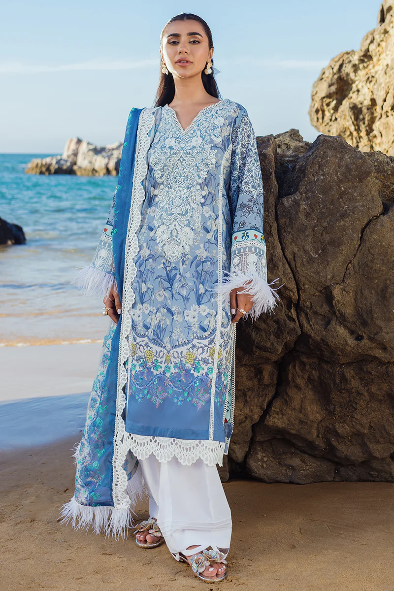 Sidra Fahad Khwaab Unstitched Luxury Lawn '24-BREEZE HUE